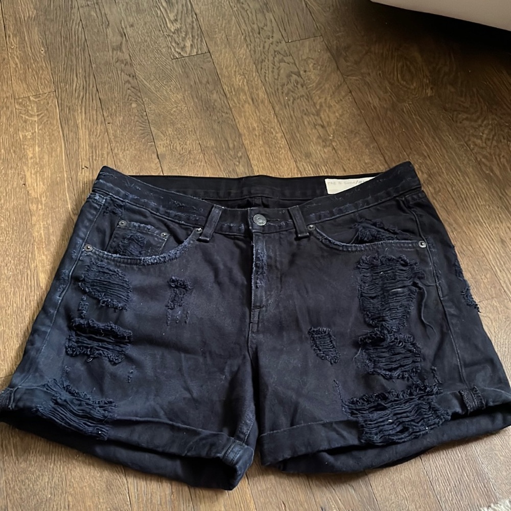 Rag & Bone black denim shorts